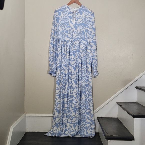Alcoolique Dresses & Skirts - Alcoolique Blue Floral Maxi Dress